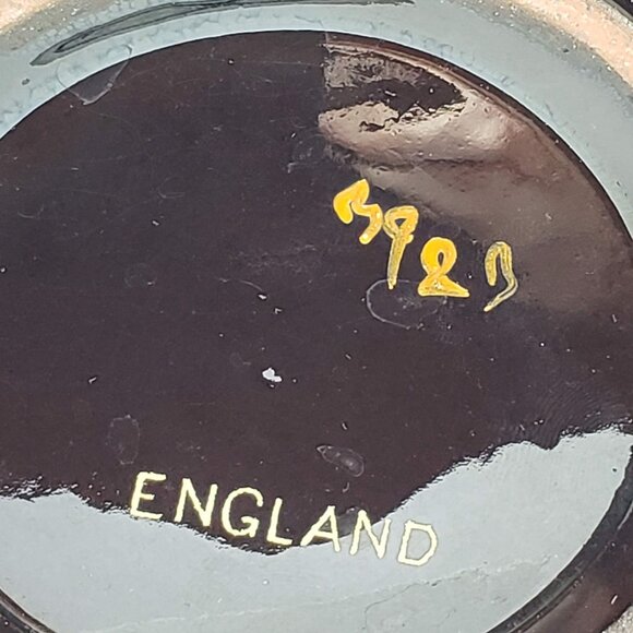 England Sudlow Teapot 3983 Black Dark Brown Vintage WWII Chipped - Picture 7 of 12